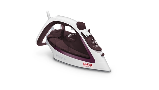 Picture of Tefal EasyGliss Plus FV5714 iron Dry & Steam iron Durilium soleplate 2400 W Bordeaux, White