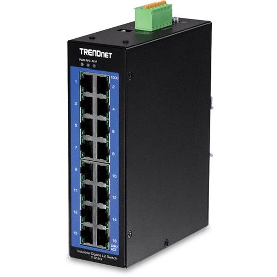 Picture of Switch TRENDnet TRENDnet 16-Port Industr. Gigabit L2 Managed DIN-Rail Switch