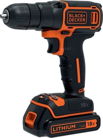 Изображение Wiertarko-wkrętarka Black&Decker BDCD18 18 V 1 x akumulator 1.5 Ah