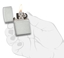 Изображение Zippo Lighter 13 Brushed Sterling Silver