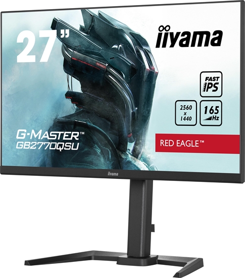 Изображение 27" ETE Fast IPS Gaming, G-Master Red Eagle, FreeSync PremiumPro, 2560x1440@165Hz, 400cd/m², 1000:1, HDMI, DisplayPort, 0,5ms (GTG), HDR400, Speakers, USB-HUB (2x3.0), Black Tuner, 15cm Height Adj. Stand