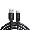 Изображение BUCM-AM10AB Kabel USB-C - USB-A, 1.0m USB 2.0, 3A, ALU, oplot Czarny