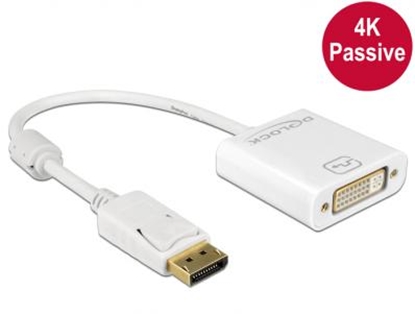 Attēls no Delock Adapter Displayport 1.2 male  DVI female 4K Passive white