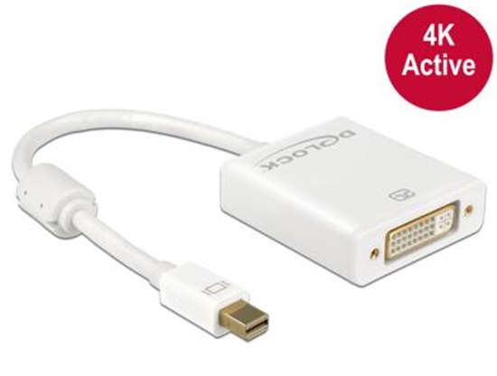 Picture of Delock Adapter mini Displayport 1.2 male  DVI female 4K Active white