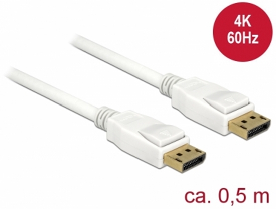 Picture of Delock Cable Displayport 1.2 male > Displayport male 4K 60 Hz 0.5 m