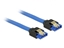 Attēls no Delock Cable SATA 6 Gb/s receptacle straight > SATA receptacle straight 10 cm blue with gold clips