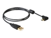 Изображение Delock Cable USB-A male  USB micro-B male angled 90 left  right