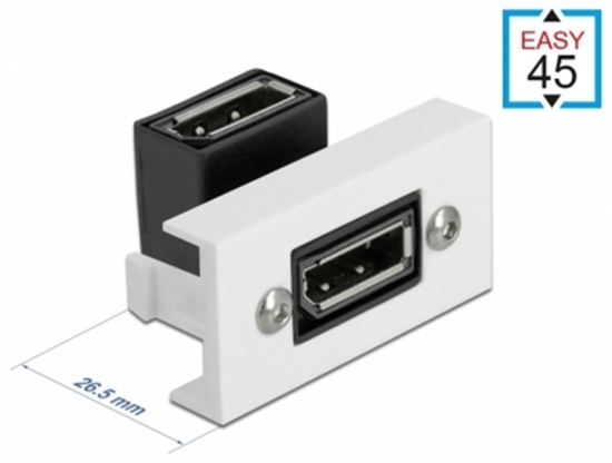 Picture of Delock Easy 45 DisplayPort Module angled 90° 22.5 x 45 mm