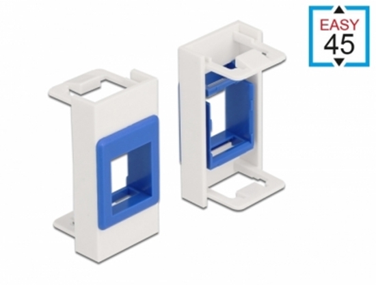 Picture of Delock Easy 45 Module Keystone Holder 22.5 x 45 mm, white / blue