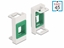 Attēls no Delock Easy 45 Module Keystone Holder 22.5 x 45 mm, white / green