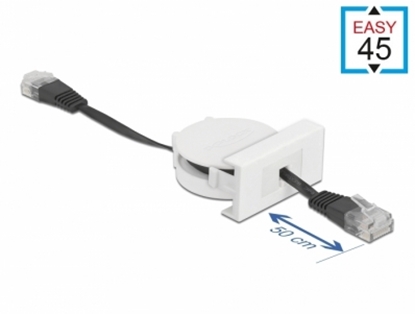 Изображение Delock Easy 45 Module Network Retractable Cable RJ45 Cat.5e black