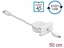 Picture of Delock Easy 45 Module USB 2.0 Retractable Cable USB Type-A to EASY-USB Type Micro-B white