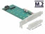 Attēls no Delock PCI Express x4 Card to 1 x M.2 Key B + 1 x NVMe M.2 Key M - Low Profile Form Factor