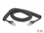 Attēls no Delock RJ45 Coiled Cable male to male Cat.5e 2 m black