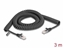 Attēls no Delock RJ45 Coiled Cable male to male Cat.5e 3 m black