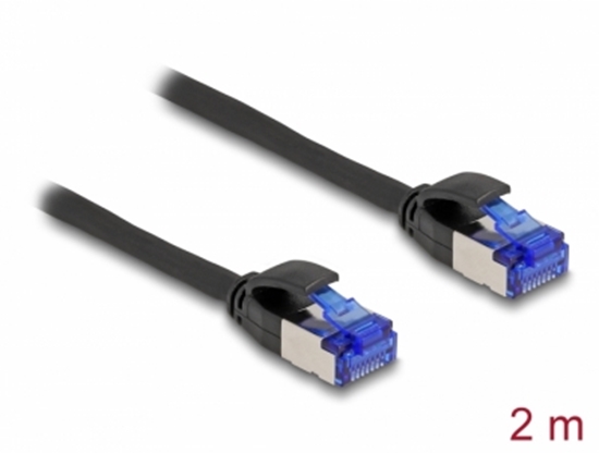 Picture of Delock RJ45 Network Cable Cat.6A S/FTP Slim 2 m black