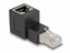 Picture of Delock RJ45 plug to RJ45 jack Adapter Cat.6A 90° upwards angled