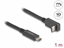 Attēls no Delock USB 10 Gbps Cable USB Type-C™ male to Type-C™ male angled up / down 1 m 4K PD 60 W with E-Marker