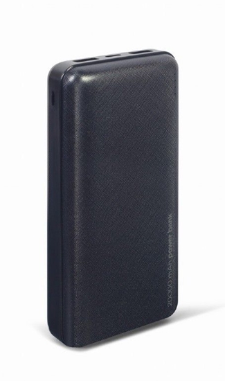 Изображение Enerģijas krātuve Gembird 20 000 mAh Power Bank Black