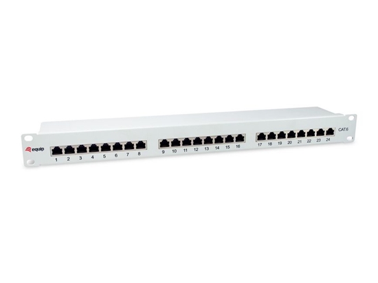 Picture of Equip 24-Port Cat.6 Shielded Patch Panel, Light Grey