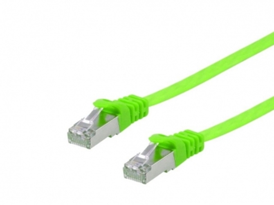 Изображение Equip Cat.6A U/FTP Flat Patch Cable, 0.5m, Green