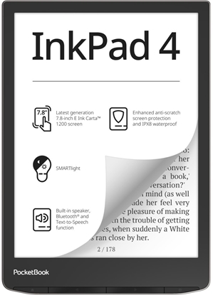 Изображение PocketBook e-reader InkPad 4 7,8" 32GB, black