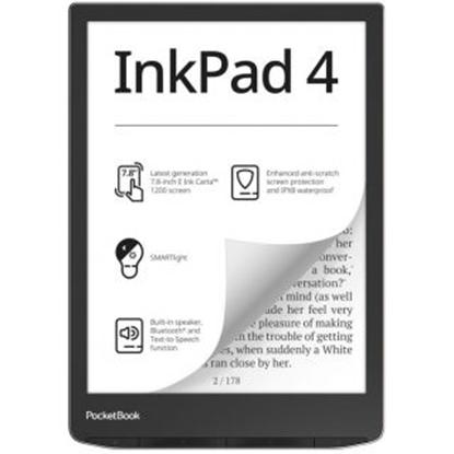 Picture of E-Reader|POCKETBOOK|InkPad 4|7.8"|1872x1404|1xAudio-Out|1xUSB-C|Micro SD|Wireless LAN|Bluetooth|PB743G-U-WW