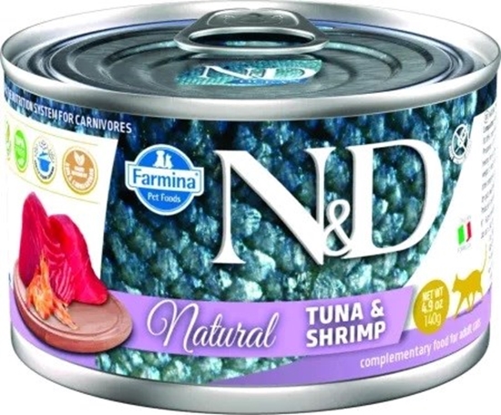 Picture of FARMINA N&D Cat Natural Tuna&Shrimp- wet cat food - 140 g