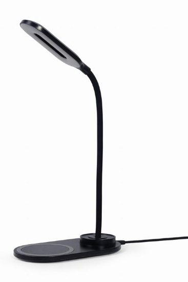 Picture of Galda lampa Gembird Desk Lamp with Wireless Charger Black