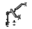 Attēls no Gembird MA-DA2P-01 Adjustable desk 2-display mounting arm, 17”-32”, up to 9 kg
