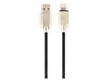 Изображение Gembird USB Male - Lightning Male Premium rubber 2m Black