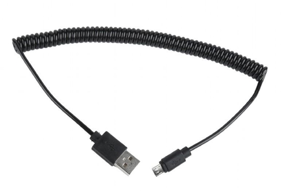 Picture of Gembird USB Male - MicroUSB Male 1.8m Black Coiled