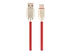 Picture of Gembird USB Male - USB Type C Male Premium rubber 2m Red