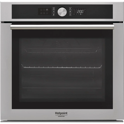 Attēls no Hotpoint | Oven | FI4 854 P IX HA | 71 L | Electric | Pyrolysis | Knobs and electronic | Yes | Height 59.5 cm | Width 59.5 cm | Stainless steel