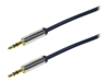 Изображение Kabel audio 2 x Jack 3.5mm stereo M/M, 3 m, Niebieski