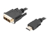 Изображение Kabel HDMI(M)-DVI-D(M) CA-HDDV-10CC-0005-BK 0.5 M czarny