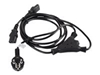 Picture of Kabel zasilający CEE 7/7 - 2x IEC 320 C13 VDE 2M czarny 