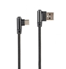 Picture of Kabelis Gembird USB Male - USB Type-C Male 1m Premium denim Angled Black