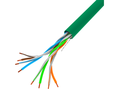 Attēls no LANBERG LAN UTP CABLE 100MB/S 305M WIRE CCA GREEN