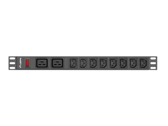 Picture of LANBERG POWER STRIP PDU RACK (1U, 16A,2XC19,8XC13)