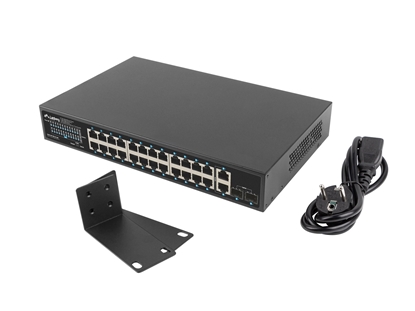 Изображение Lanberg RSGE-24P-2GE-2S-360 network switch Unmanaged