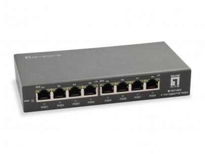 Attēls no LevelOne GEP-0823 8-Port-Gigabit-PoE-Switch