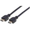 Picture of Manhattan HDMI Cable with Ethernet (CL3 rated, suitable for In-Wall use), 4K@60Hz (Premium High Speed), 5m, Male to Male, Black, Ultra HD 4k x 2k, In-Wall rated, Fully Shielded, Gold Plated Contacts, Lifetime Warranty, Polybag