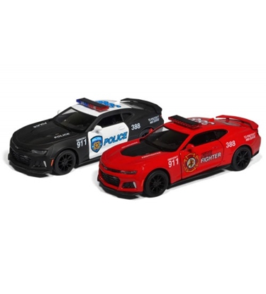 Attēls no Metāla mašīnas modelis 2017 Camaro ZL1 (Police/ Firefighter)1:38 KT5399PR