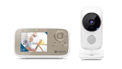 Attēls no Motorola | Video Baby Monitor | VM483 2.8" | 2.8" LCD colour display with 480 x 272px resolution; 2.4 GHz FHSS Wireless technology for in-home viewing;  2.8" LCD colour display with 480 x 272px resolution 2.4 GHz FHSS Wireless technology for in-home viewi