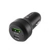 Изображение Ładowarka samochodowa Coney 1x USB 1x USB-C QC 3.0 48W Czarna 