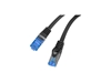 Изображение Patchcord kat.6a S/FTP LSZH CCA 0.25m czarny fluke 