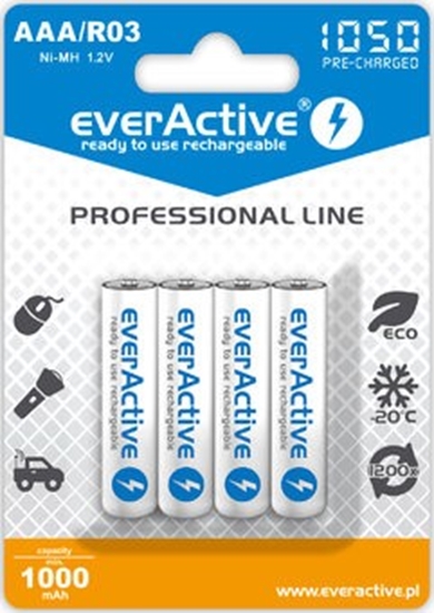 Picture of R03/AAA akumulators 1.2V everActive Professional line Ni-MH 800 mAh iepakojumā 1 gb.