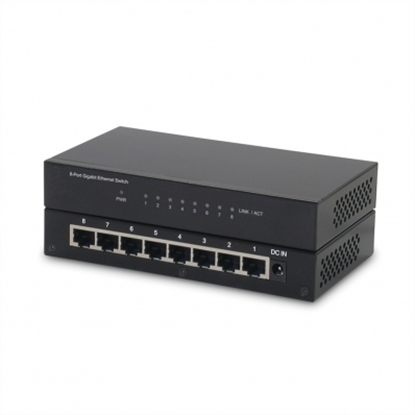 Изображение ROLINE Gigabit Ethernet Switch, 8x RJ-45, unmanaged