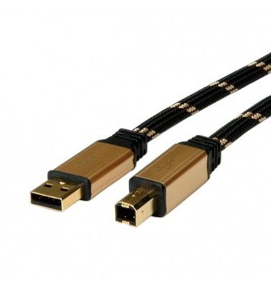 Picture of ROLINE GOLD USB 2.0 Cable, Type A-B 4.5 m